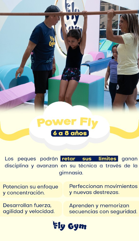 Power Fly, programa de gimnasia de 6 a 8 años
